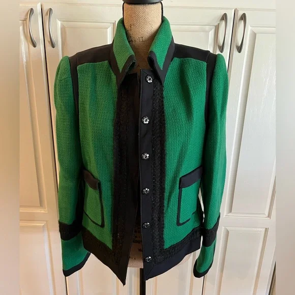 Pink Tartan | Jackets & Coats | Emerald Green Pink Tartan Italian Jacket Sz  4 Runs Small Like A Sz 1 | Poshmark